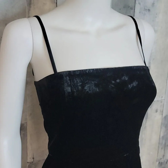 L'agence Velvet Spaghetti Strap Mini Black Dress - Picture 5 of 9